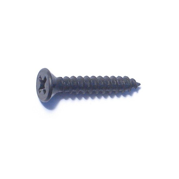 Midwest Fastener Sheet Metal Screw, #8 x 1 in, Black Steel Flat Head Phillips Drive, 15 PK 79448 - main